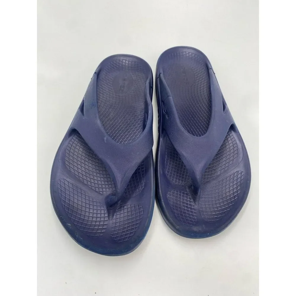 OOFOS Unisex Original Recovery Thong Sandal‎ Navy Mens 8/ Womens 10- Read